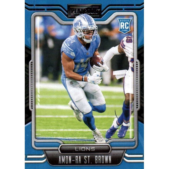 NFL 2021 Panini Playbook Football Amon-Ra St. Brown Trading Card #131 (Rookie)