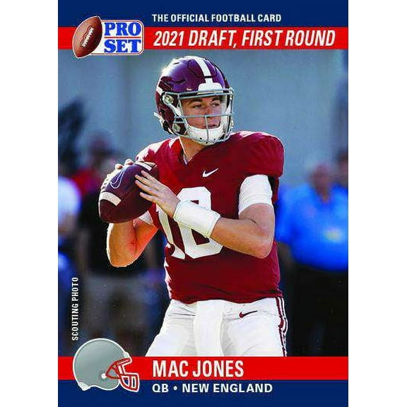 NFL 2021 Pro Set Draft Day Football    Mac Jones Trading Card #PSDD9