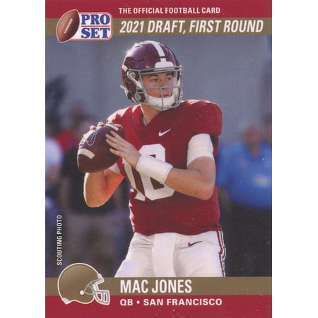 NFL 2021 Pro Set Draft Day Football Short Print Mac Jones Trading Card #PSDD9