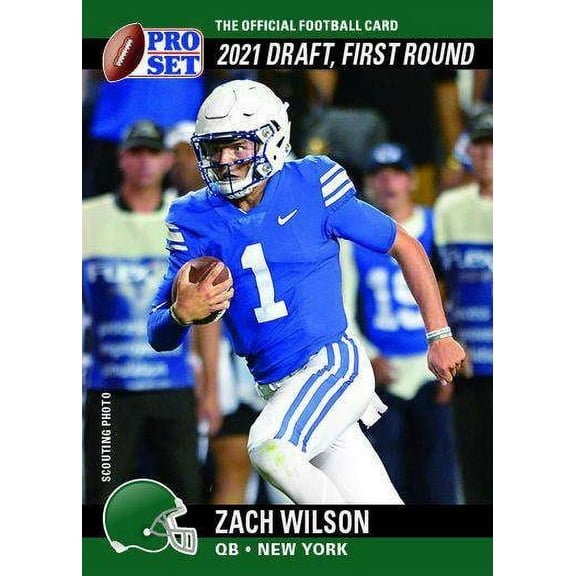 NFL 2021 Pro Set Draft Day Football Zach Wilson Trading Card #PSDD2