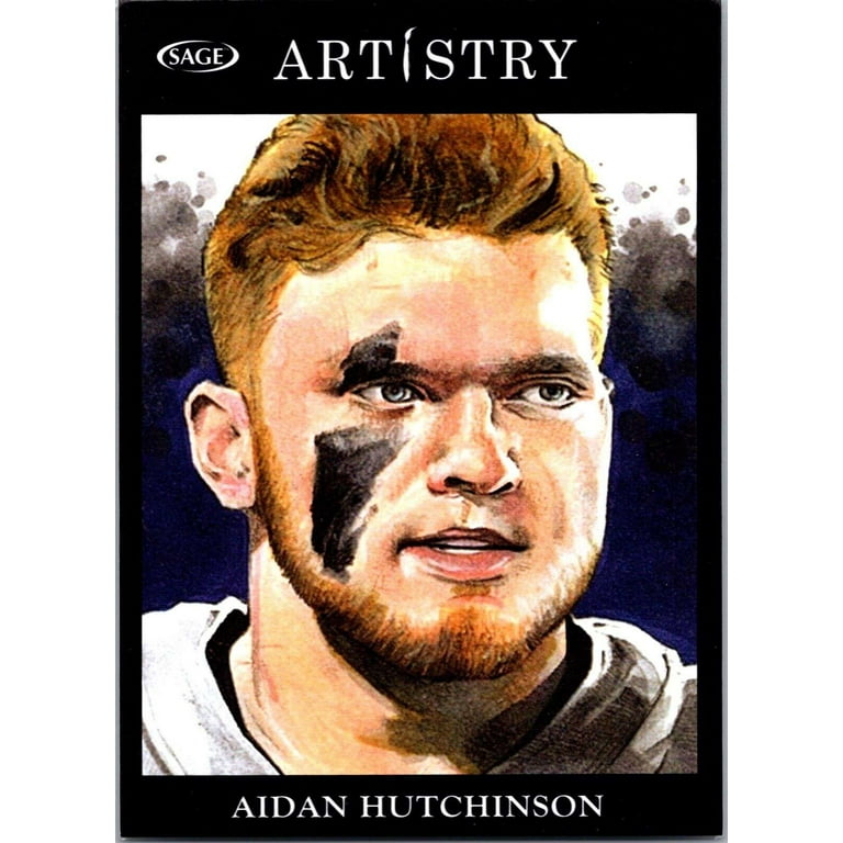 NFL 2022 Artistry Football Aidan Hutchinson Black Trading Card #91