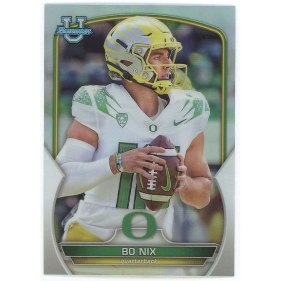 NFL 2022 Bowman Chrome University Refractor Bo Nix #61