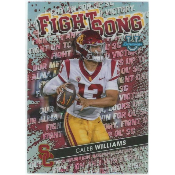 NFL 2022 Bowman's Best University Caleb Williams FS-4 (Pre-Rookie, Fight Song)