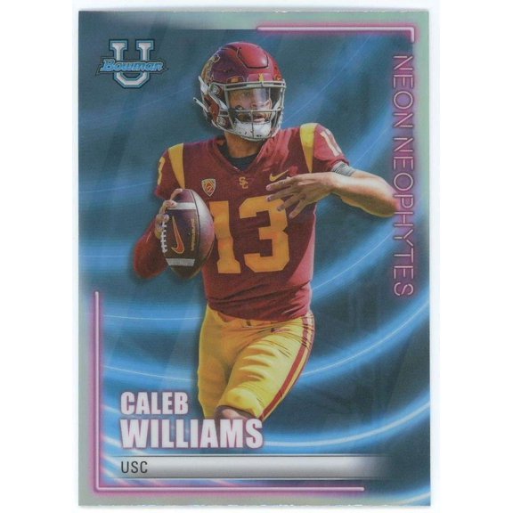 NFL 2022 Bowman's Best University Caleb Williams NN-1 (Rookie, Neon Neophytes)