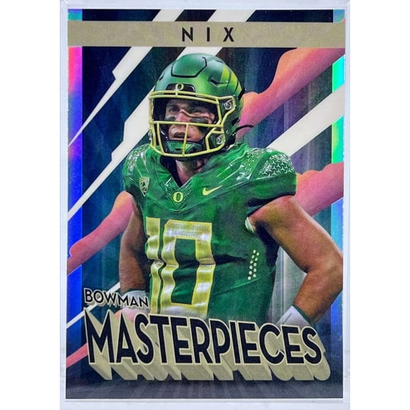 NFL 2022 Bowman's Best University Masterpieces Bo Nix BM-6 (Rookie)