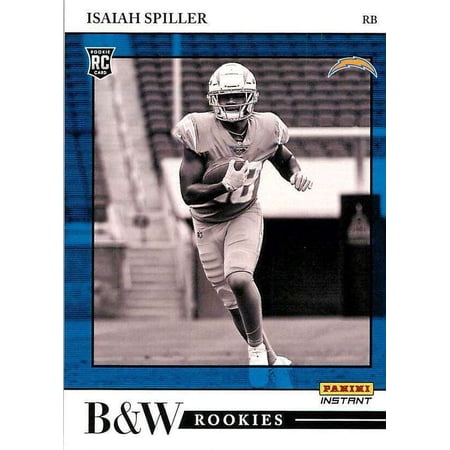 NFL 2022 Instant Black & White Rookies /649 Isaiah Spiller 1 of 649 Trading Card BW34 (Panini)