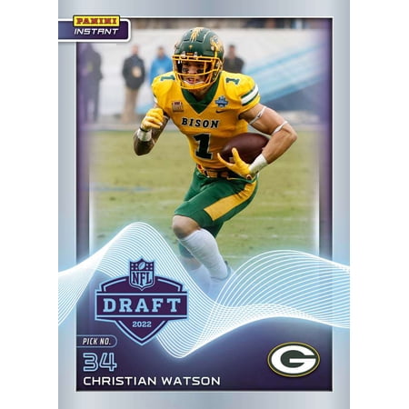 NFL 2022 Instant Draft Night Football Christian Watson Trading Card (Rookie Card) #17