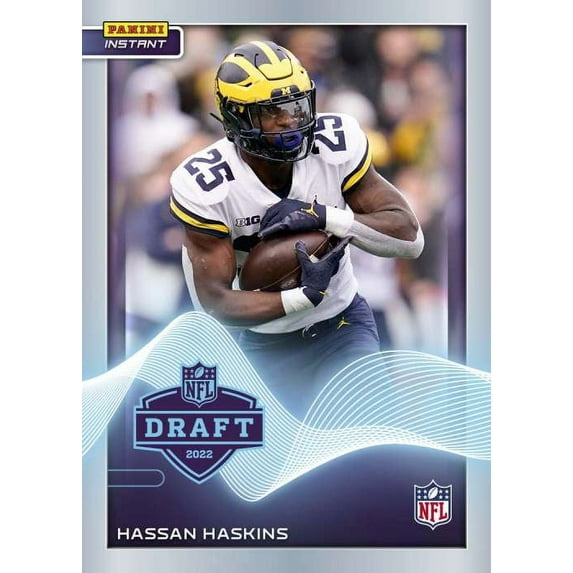 NFL 2022 Instant Draft Night Football Hassan Haskins Trading Card (Rookie Card) #28