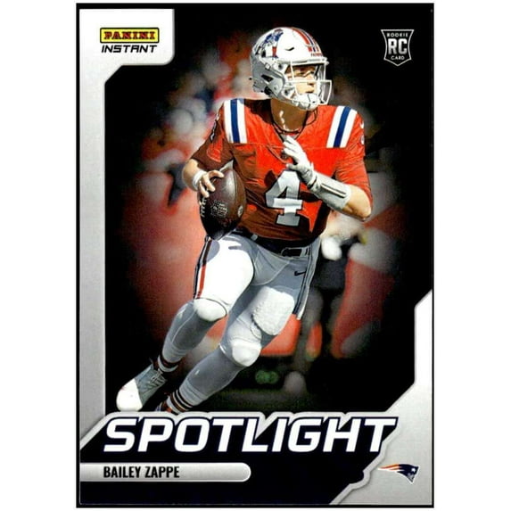 NFL 2022 Instant Football Spotlight Rookies Bailey Zappe Trading Card #39 (Rookie) (Panini)