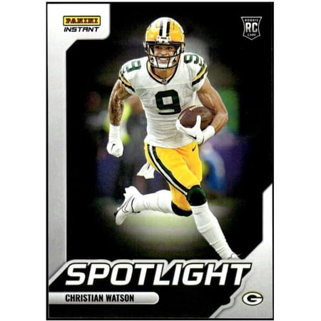 NFL 2022 Instant Football Spotlight Rookies Christian Watson Trading Card #12 (Rookie) (Panini)