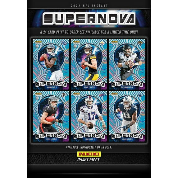 NFL 2022 Instant Supernova Football Trading Card Set (24 Cards)
