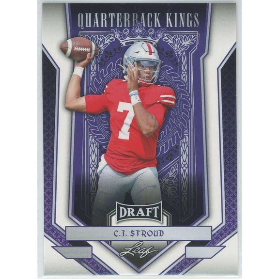 NFL 2022 Leaf Draft Football CJ Stroud #90 (Rookie, Quarterback Kings)