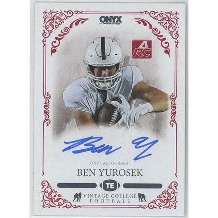 NFL 2022 Onyx Vintage College Football Ben Yurosek Blue Ink /300 Trading Card CAYU (Auto Rookie)