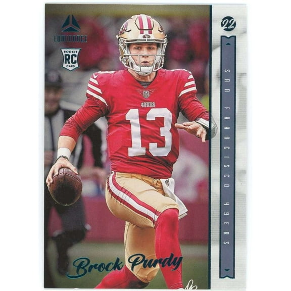 NFL 2022 Panini Chronicles Luminance Teal Brock Purdy #213 (Rookie)