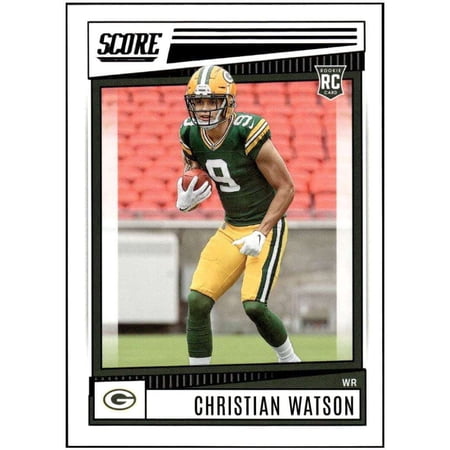 NFL 2022 Panini Score Football Christian Watson Trading Card #367 (Rookie Card)