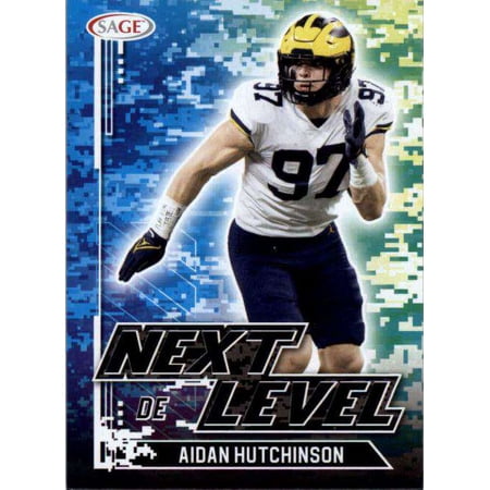 NFL 2022 Sage Football Aidan Hutchinson Black Trading Card #90 (Next Level) (Sage Collectibles)