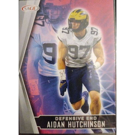 NFL 2022 Sage Football Aidan Hutchinson Silver Trading Card #189 (Rookie Card) (Sage Collectibles)