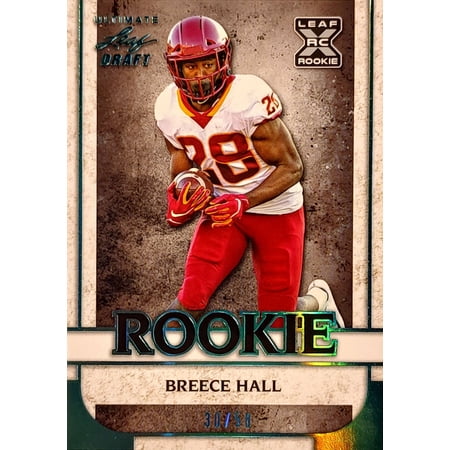 NFL 2022 Ultimate Draft Football 30/50 Breece Hall Trading Card (Rookie) #10