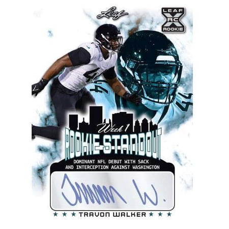 NFL 2022 Week 1 Rookie Standout Football Travon Walker /119 AUTOGRAPHED Trading Card RS-TW1 (XRC Rookie Card) (Leaf)