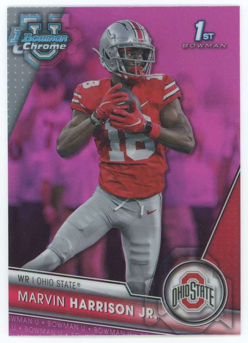 NFL 2023 Bowman Chrome U Pink 1st Bowman Refractor Marvin Harrison