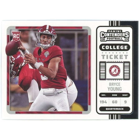 NFL 2023 Panini Chronicles Contenders Draft Picks Bryce Young #1 (Rookie, College Ticket)