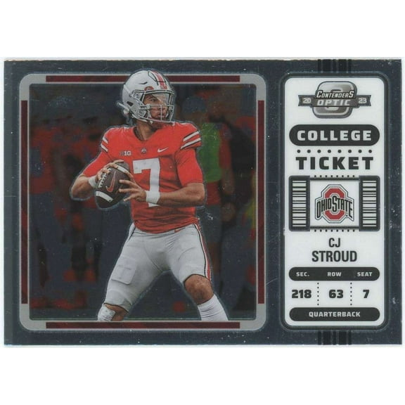NFL 2023 Panini Chronicles Contenders Optic Draft Picks C.J. Stroud #2 (Rookie, College Ticket)