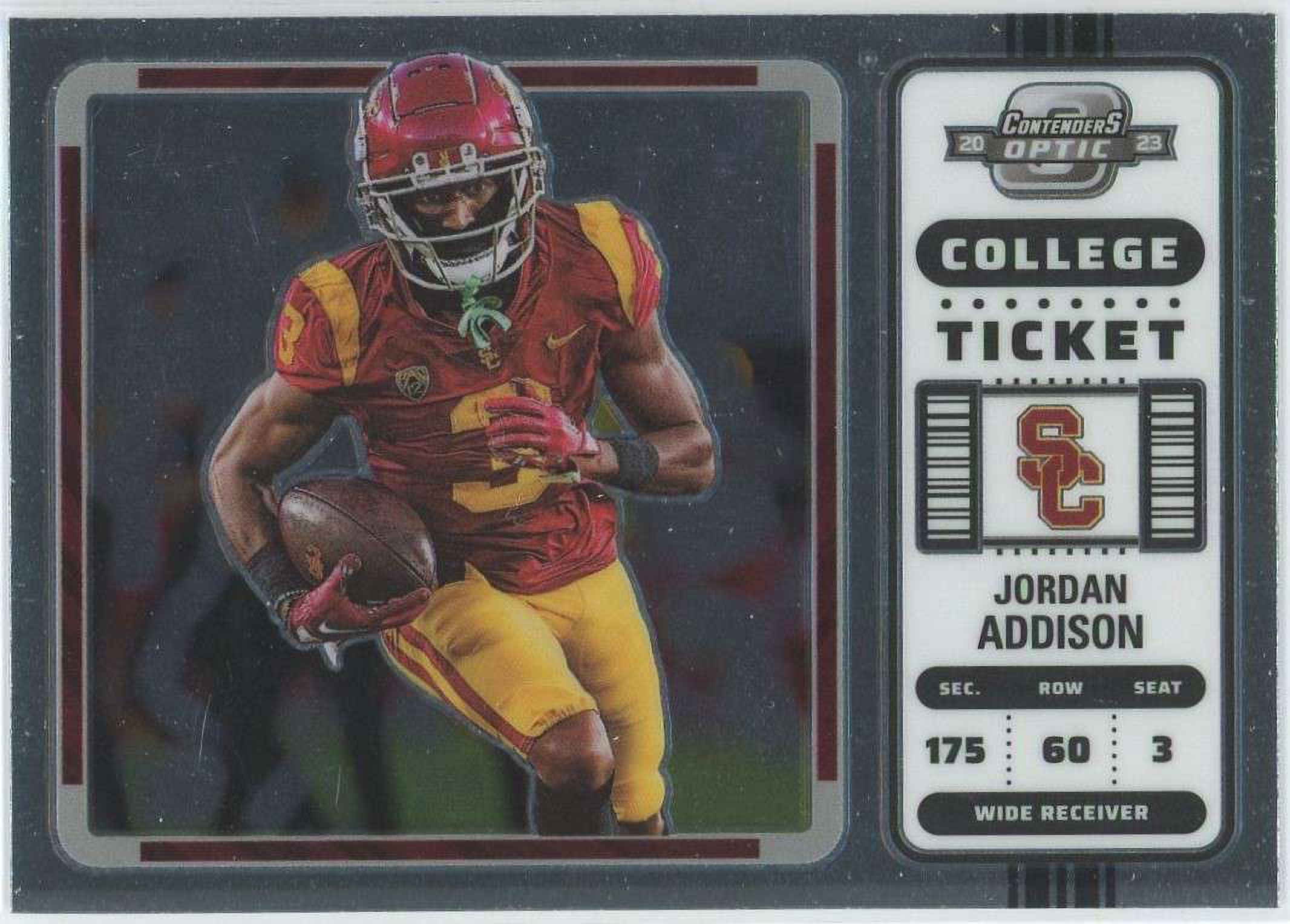 Panini Optic Rated Rookie Card - Jordan Addison 2023 Donruss Optic Preview Blue Scope Prizm Jordan Addison  main image 3