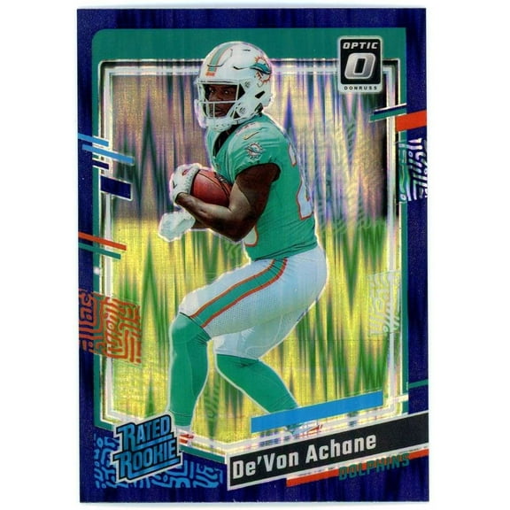 NFL 2023 Panini Donruss Optic Purple Shock DeVon Achane #269 (Rookie)