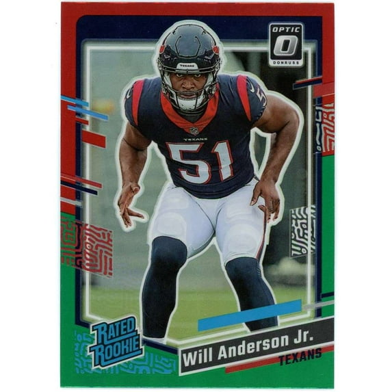 NFL 2023 Panini Donruss Optic Red Green Will Anderson Jr. #342 (Rated Rookie)