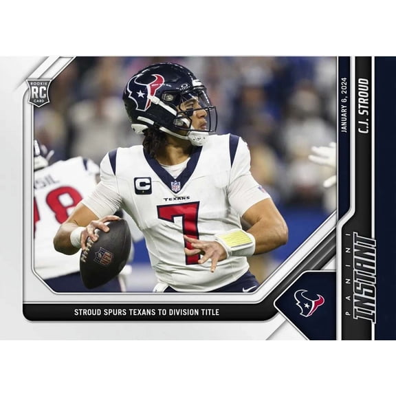 NFL 2023 Panini Instant Football     CJ Stroud #121 (Rookie, Spurs Texans to Division Title)