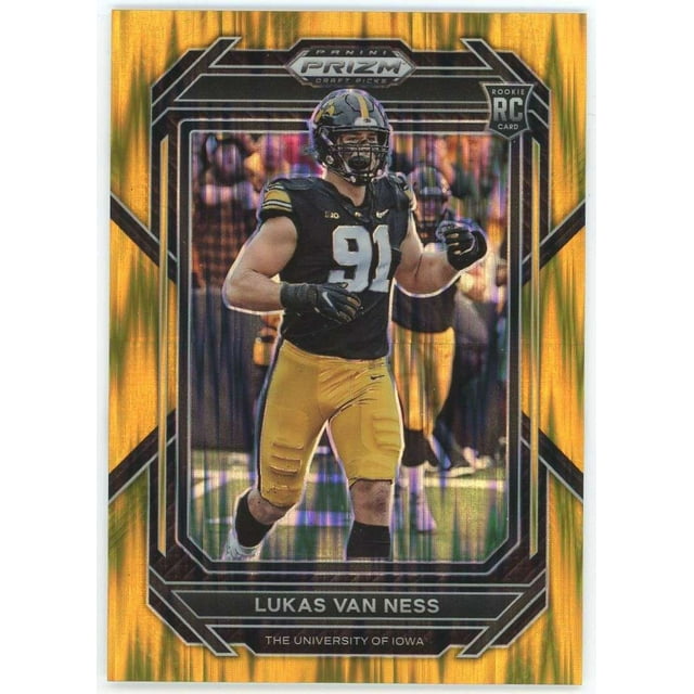 NFL 2023 Panini Prizm Draft Picks 5/49 Gold Flash Prizm Lukas Van Ness