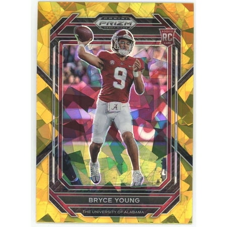 NFL 2023 Panini Prizm Draft Picks Gold Ice Prizm Bryce Young #101 (Rookie)