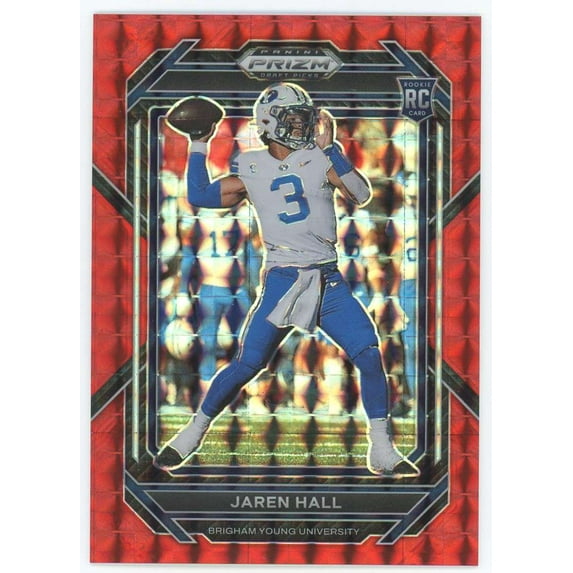 NFL 2023 Panini Prizm Draft Picks Red 87/125 Jaren Hall #105 (Rookie)