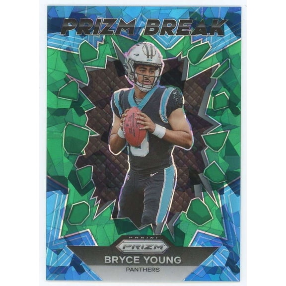 NFL 2023 Panini Prizm Green Ice Prizm Break Bryce Young PB-3 (Rookie)