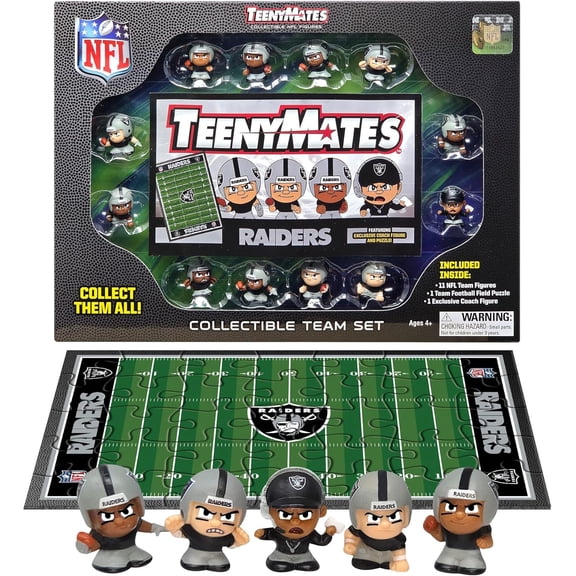 NFL 2024 Football Las Vegas Raiders 12-Figure Team Set (11 Team Figures, 1 Coach & Playing Field)