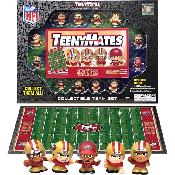NFL 2024 Football San Francisco 49ers 12-Figure Team Set (11 Team Figures, 1 Coach & Playing Field)