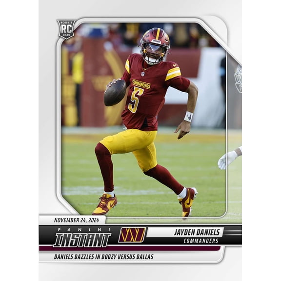 NFL 2024 Instant Football Jayden Daniels #170 (Rookie, Dazzles in Doozy Vs. Dallas)