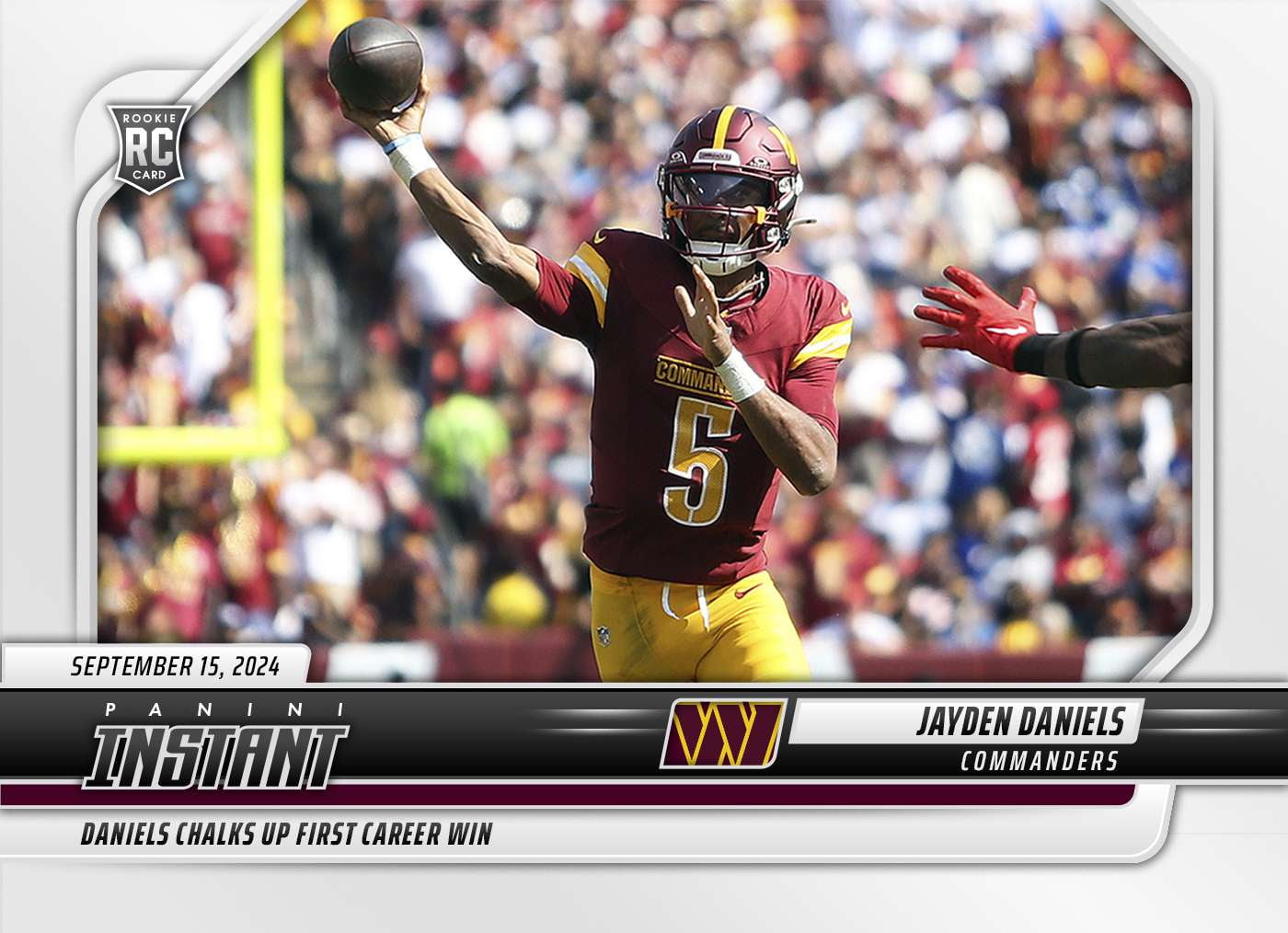 NFL 2024 Instant Football Jayden Daniels 40 (Rookie, Chalks Up First