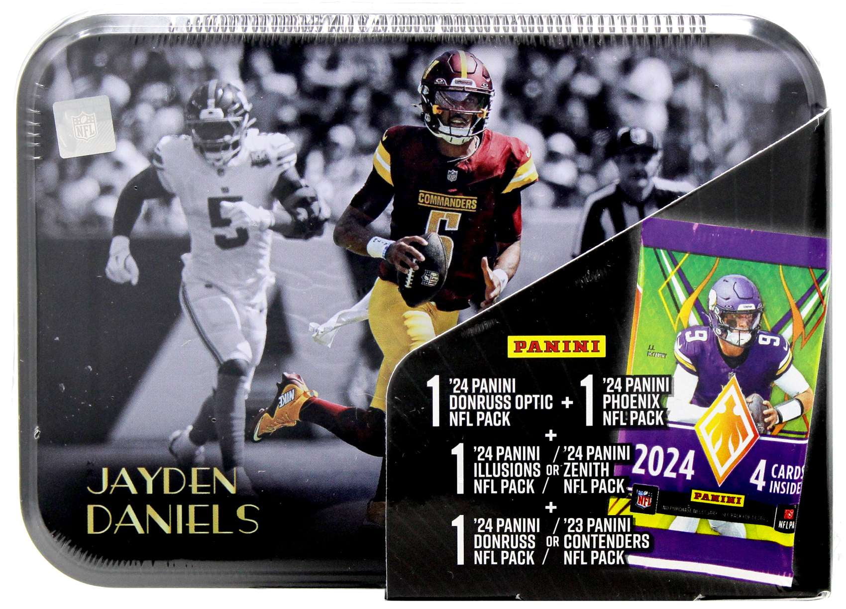 【期間限定値下げ】ティニピン　ダルコムピンハウス　ポシルピンBOX　レアカード NFL 2024 Panini Football Jayden Daniels Trading Card COLLECTOR Tin