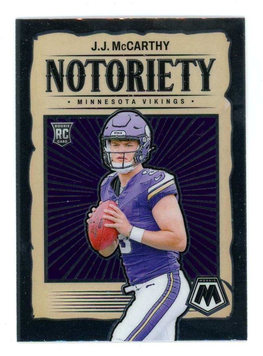 NFL 2024 Panini Mosaic Football Notoriety J.J. McCarthy #21