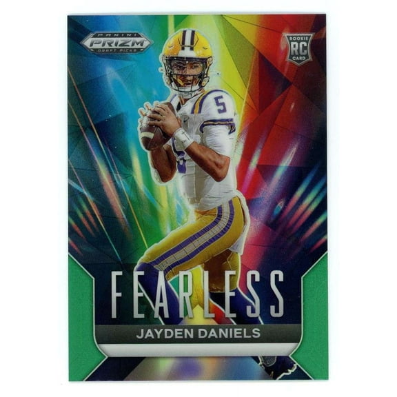 NFL 2024 Panini Prizm Draft Picks Green Fearless Jayden Daniels F-JD (Rookie)