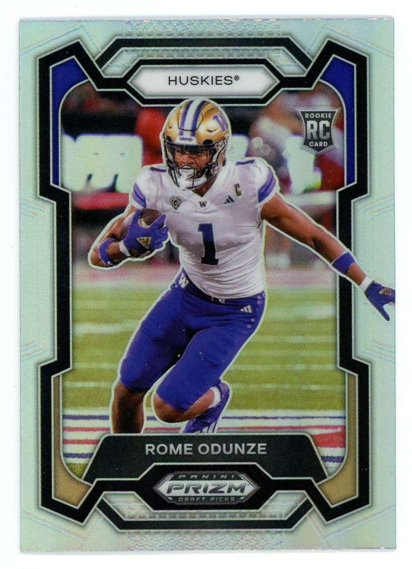 NFL 2024 Panini Prizm Draft Picks Silver Rome Odunze 111 (Rookie)