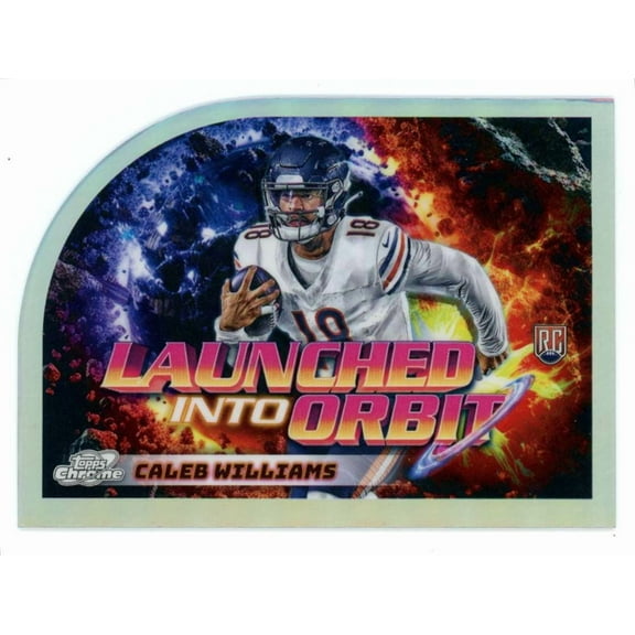 NFL 2024 Topps Chrome Cosmic Football Launched Into Orbit Caleb Williams LIO-5 (Rookie)