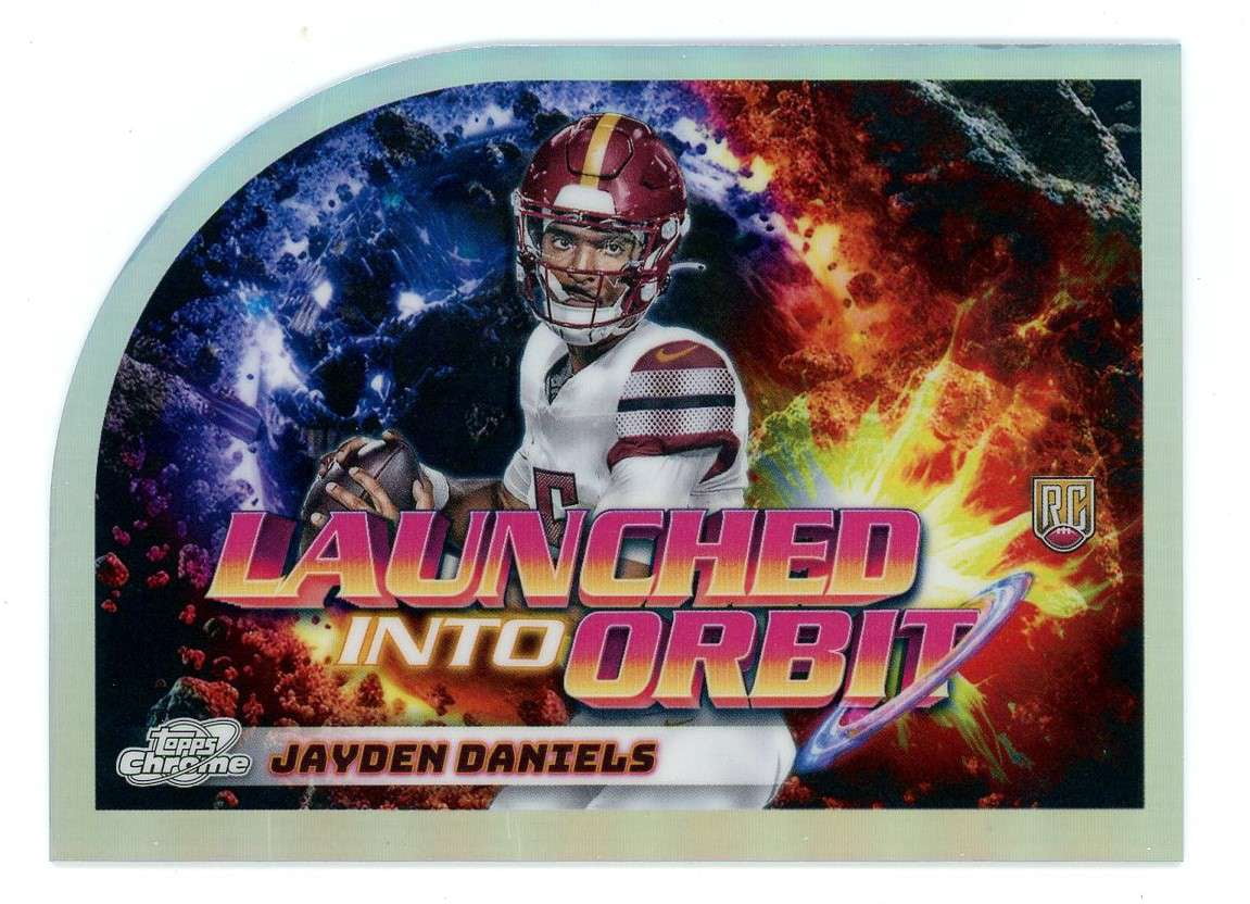 NFL 2024 Topps Chrome Cosmic Football Launched Into Orbit Jayden