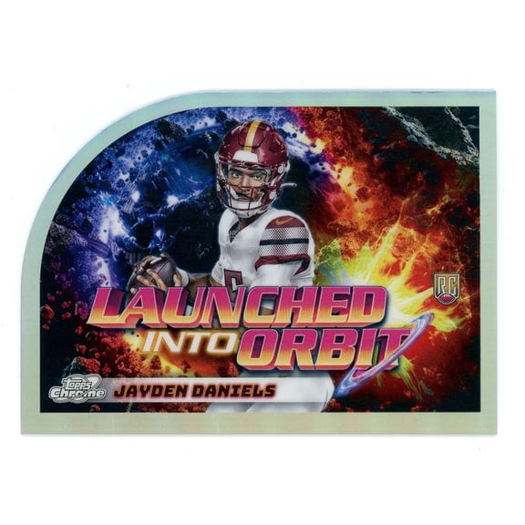 NFL 2024 Topps Chrome Cosmic Football Launched Into Orbit Jayden Daniels LIO-10 (Rookie)
