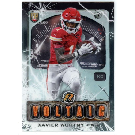 NFL 2024 Topps Resurgence Football Voltaic Xavier Worthy V-8 (Rookie)