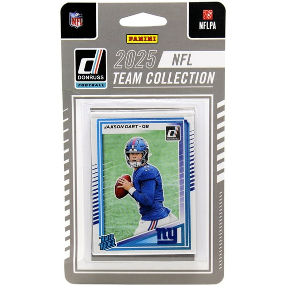 NFL 2025 Donruss Football New York Giants Trading Card Team Set (14 Cards, Includes Jaxson Dart & Cam Skattebo Rookies!)