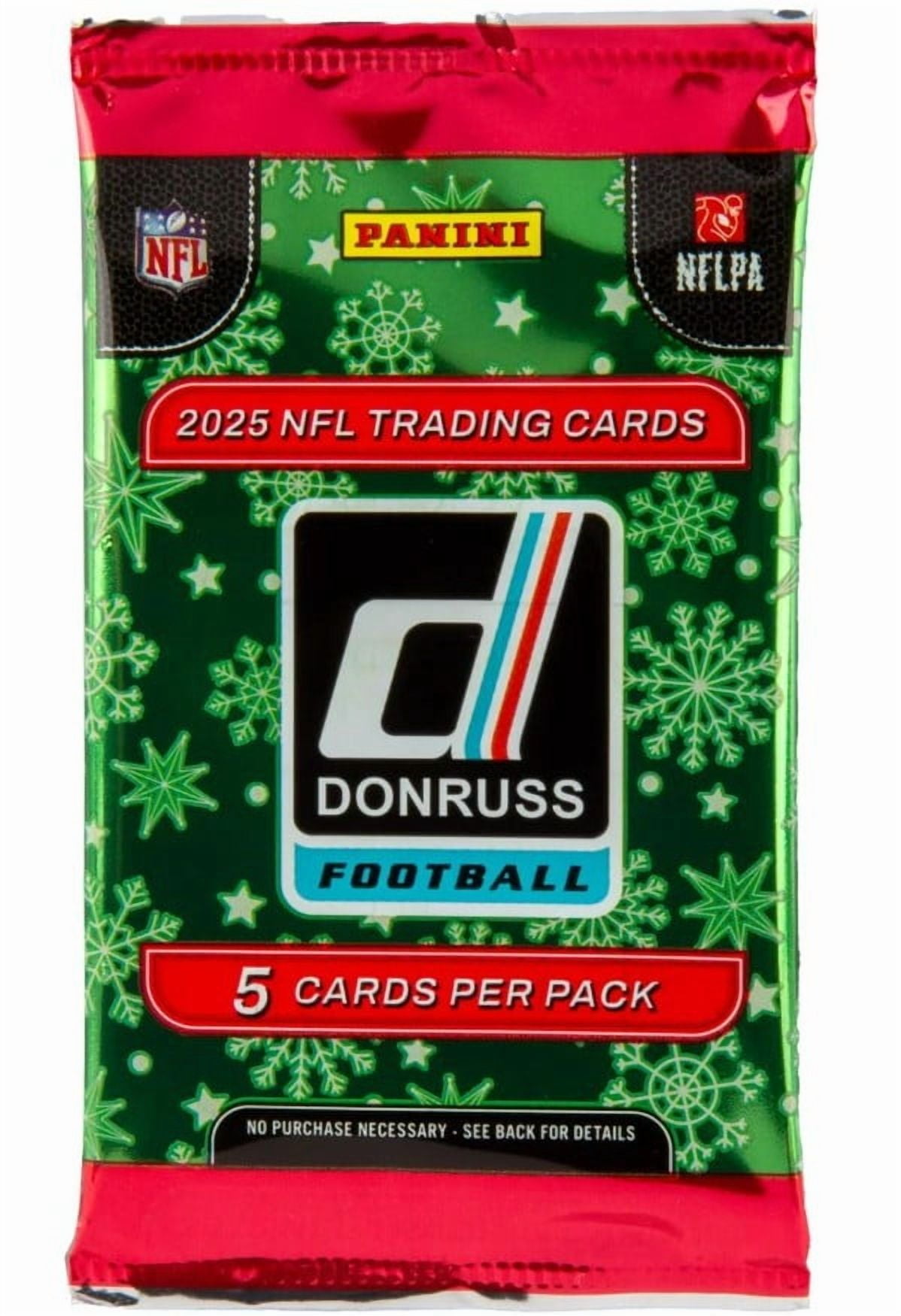 NFL 2025 Donruss Football Trading Card COLLECTOR Pack (5 Cards)