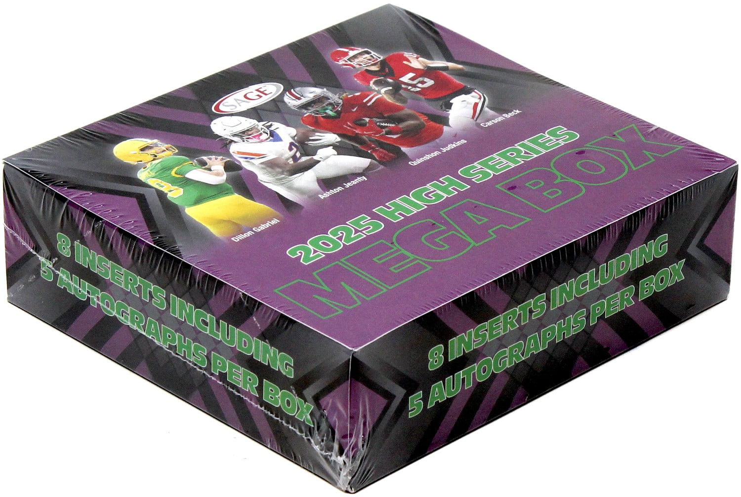 NFL 2025 HIGH Series Football Trading Card MEGA Box (5 Autographs