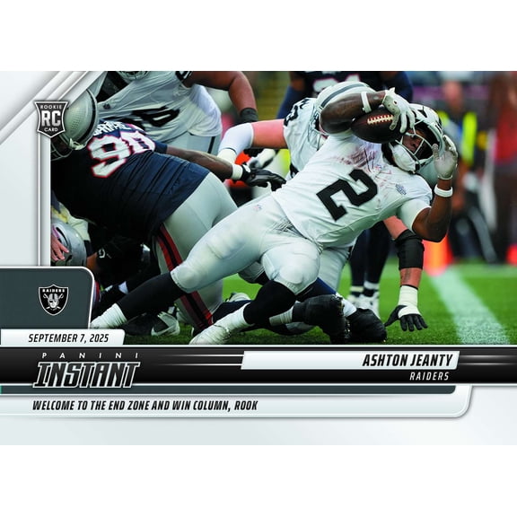 NFL 2025 Instant Football  Ashton Jeanty #55 [Rookie]